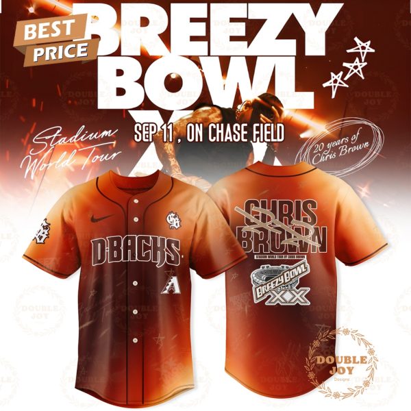 Arizona Diamondbacks x Chris Brown Breezy Bowl XX Tour 2025 Special Edition Baseball Jersey