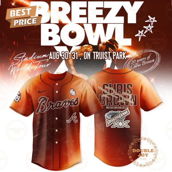 Atlanta Braves x Chris Brown Breezy Bowl XX Tour 2025 Special Edition Baseball Jersey