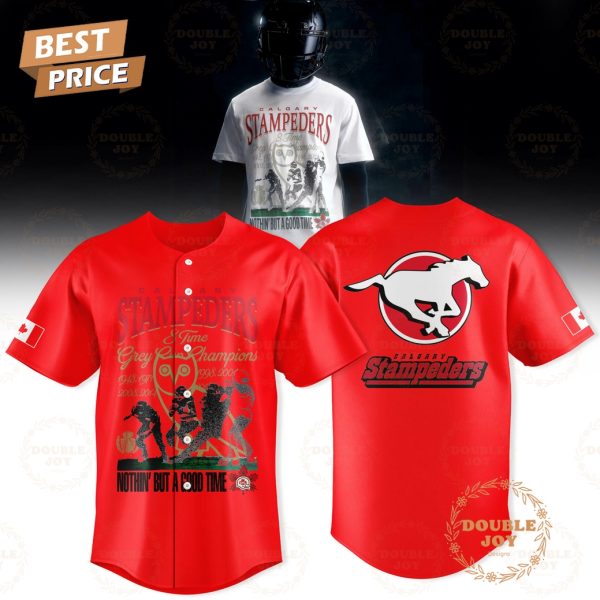 Calgary Stampeders 8 Time Grey Cup Champions Limited Edition Baseball Jersey – Red