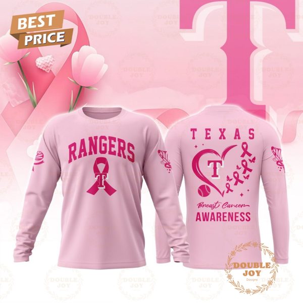 Texas Rangers MLB Breast Cancer Awareness Special Pink Design T-Shirt, Hoodie