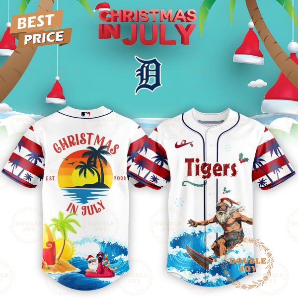 Detroit Tigers x Christmas In July EST.2025 Special Edition Baseball Jersey