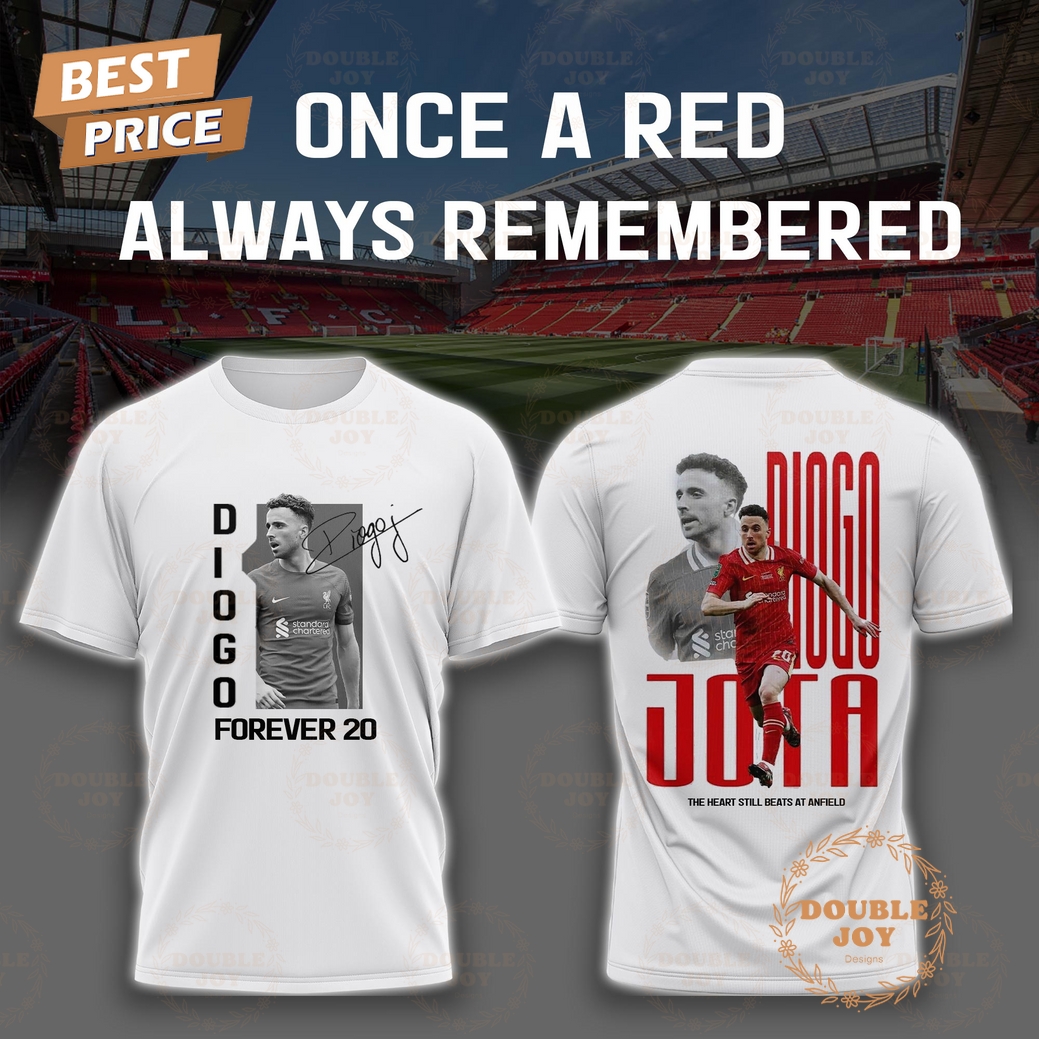 Diogo Jota Once A Red Always Remembered 2025 Limited Edition T-Shirt, Hoodie Diogo Jota Once A Red Always Remembered 2025 Limited Edition T-Shirt, Hoodie