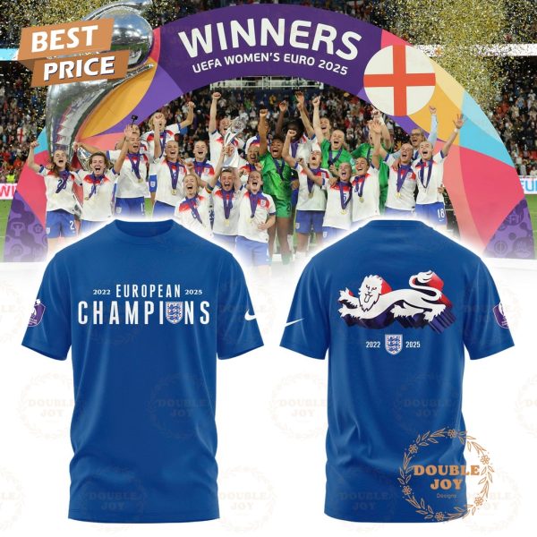England Lionesses Winners UEFA Women’s EURO 2025 Blue T-Shirt, Hoodie