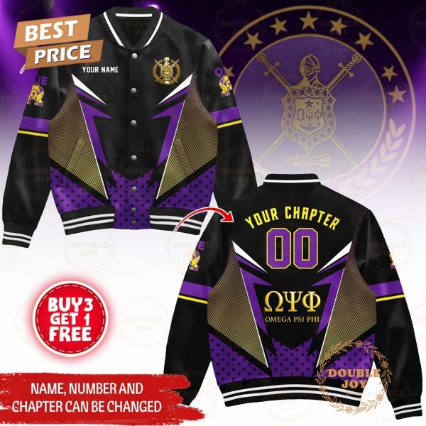 Omega Psi Phi EST.1911 New Design Custom Name Baseball Jacket