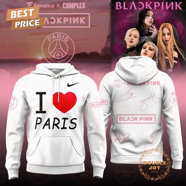 Paris Saint-Germain x BLACKPINK I Love Paris Limited Edition White T-Shirt,Hoodie