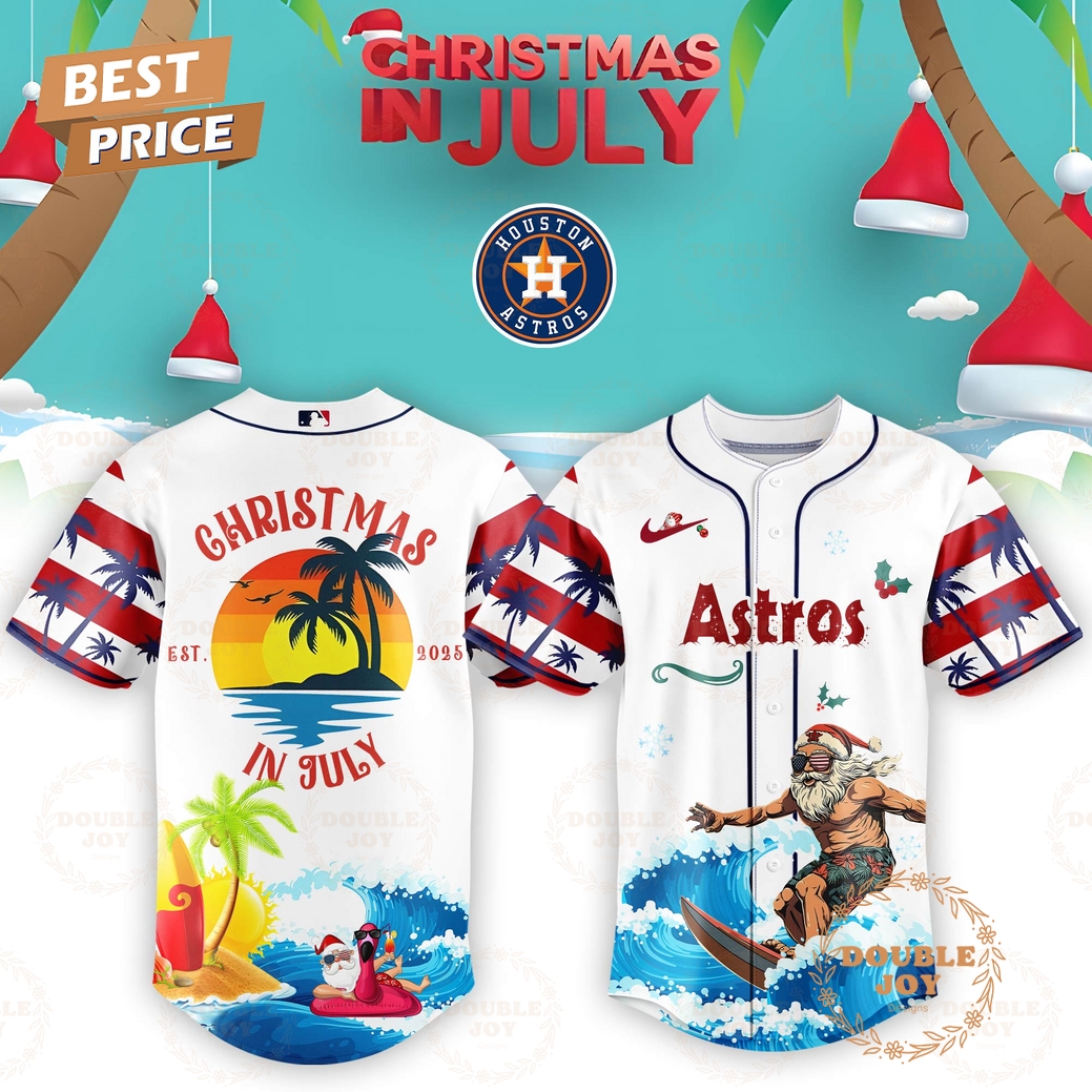 Houston Astros x Christmas In July EST.2025 Special Edition Baseball Jersey Houston Astros x Christmas In July EST.2025 Special Edition Baseball Jersey