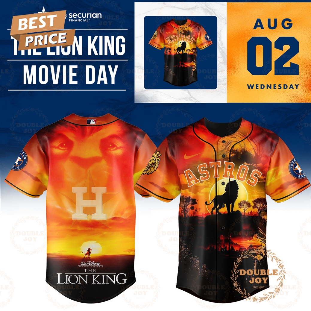 Houston Astros x The Lion King Movie Day 2025 Baseball Jersey Houston Astros x The Lion King Movie Day 2025 Baseball Jersey