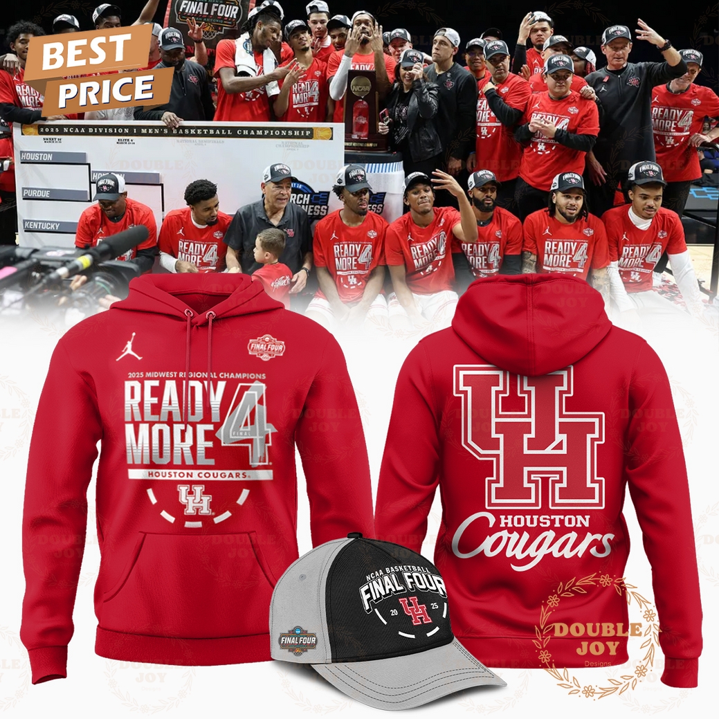 Houston Cougars 2025 Midwest Regional Champions Ready More 4 Limited Edition Hoodie Houston Cougars 2025 Midwest Regional Champions Ready More 4 Limited Edition Hoodie