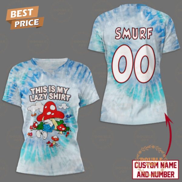 The Smurfs This Is My Lazy Shirt Custom Name & Number T-Shirt, Hoodie