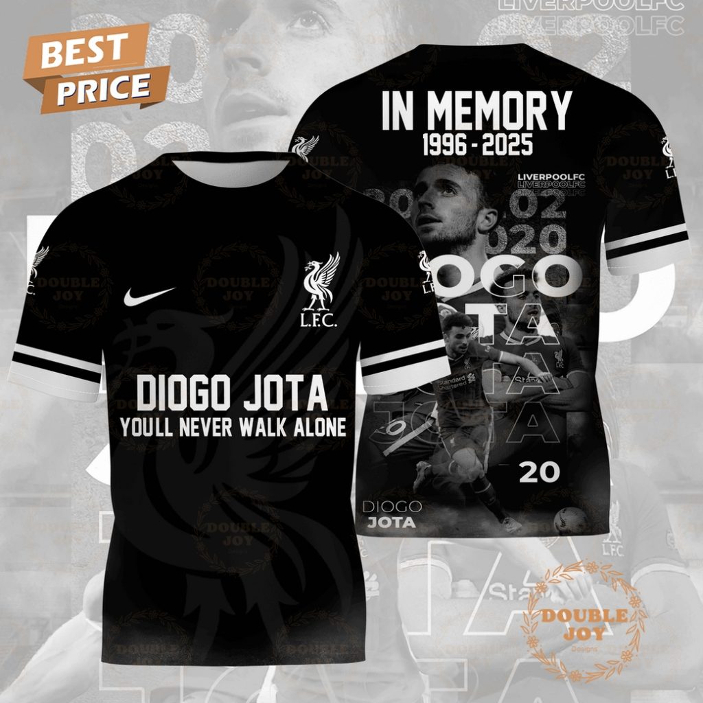 Maglietta Gildan Heavy Cotton Per Uomo - Diogo Jota Liverpool FC. Idea Regalo Per Fan, Con Stampa Dedicata Al Calciatore Portoghese. Girocollo, Cotone 100%.