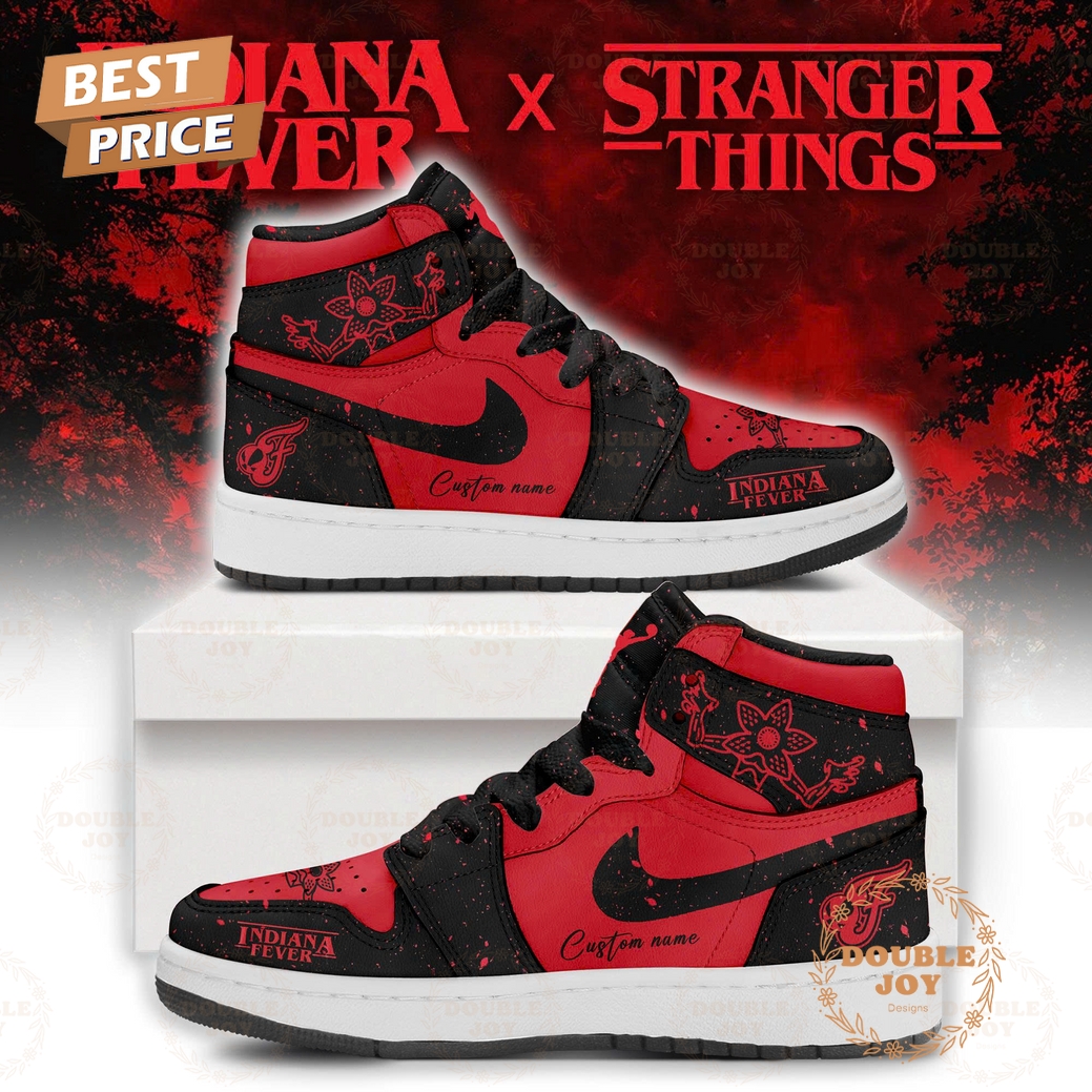 Indiana Fever x Stranger Things Air Jordan 1 Adult Sneakers Indiana Fever x Stranger Things Air Jordan 1 Adult Sneakers