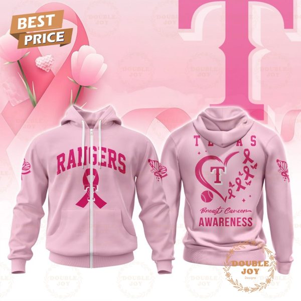 Texas Rangers MLB Breast Cancer Awareness Special Pink Design T-Shirt, Hoodie