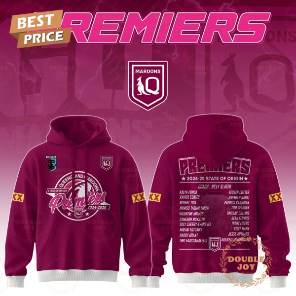 Queensland Maroons 2024-25 State Of Origin Premiers Limited Edition Hoodie