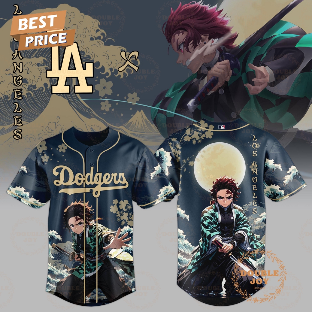 Los Angeles Dodgers Tanjiro Kamado x Demon Slayer: Kimetsu No Yaiba 2025 Limited Edition Baseball Jersey Los Angeles Dodgers Tanjiro Kamado x Demon Slayer: Kimetsu No Yaiba 2025 Limited Edition Baseball Jersey