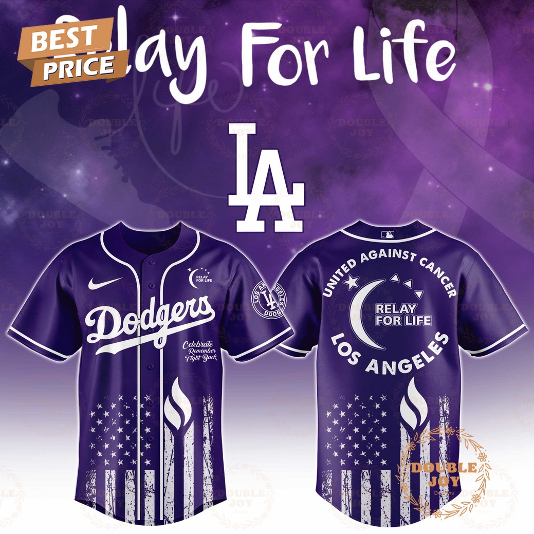 Los Angeles Dodgers United Against Cancer Relay For Life 2025 Limited Edition Baseball Jersey Los Angeles Dodgers United Against Cancer Relay For Life 2025 Limited Edition Baseball Jersey