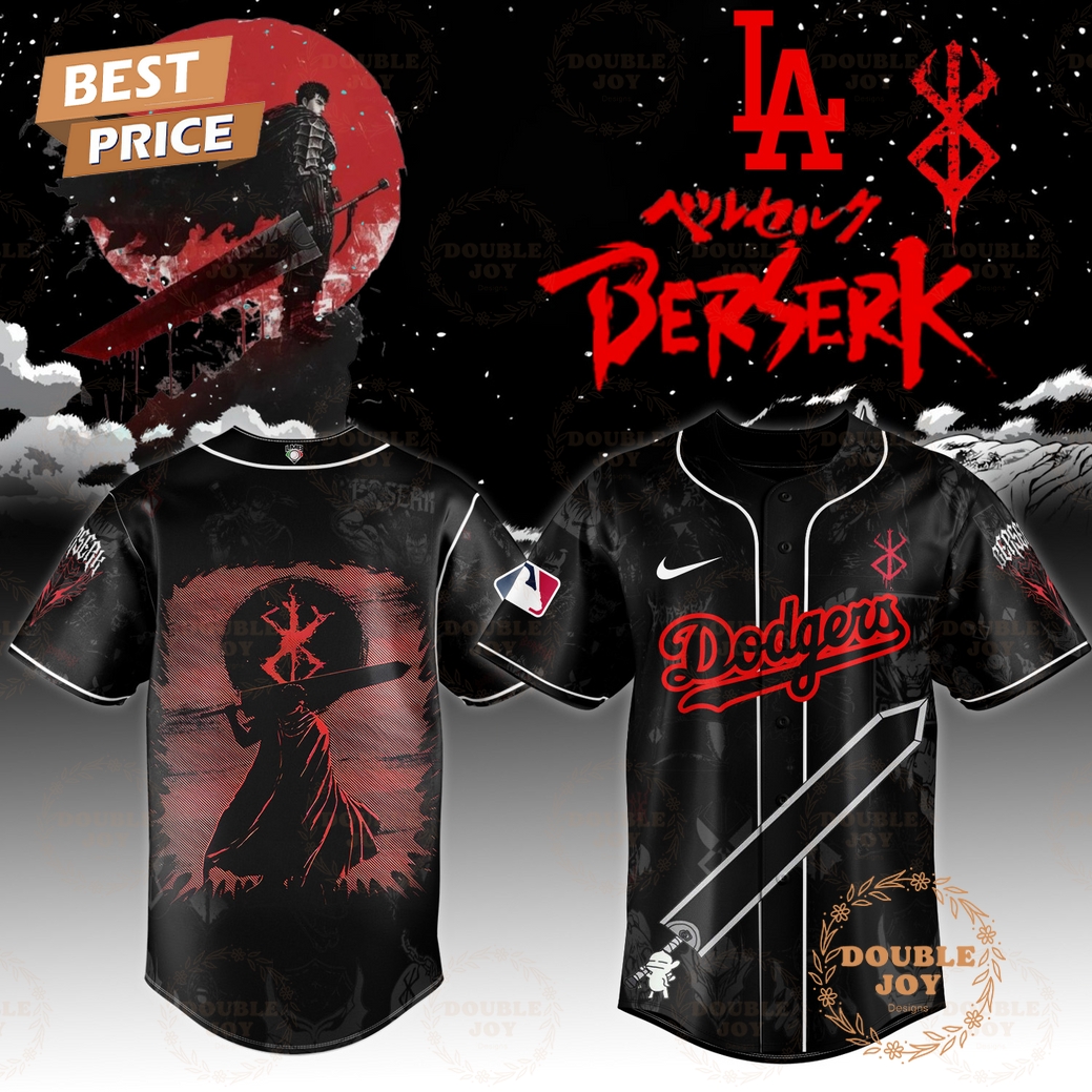 Los Angeles Dodgers x Berserk Black Guts Limited Edition 2025 Baseball Jersey Los Angeles Dodgers x Berserk Black Guts Limited Edition 2025 Baseball Jersey