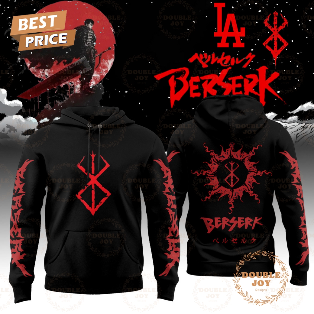 Los Angeles Dodgers x Berserk Special Edition Black 2025 Hoodie Los Angeles Dodgers x Berserk Special Edition Black 2025 Hoodie