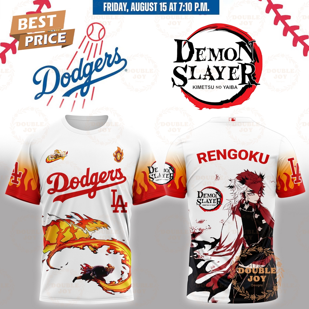 Los Angeles Dodgers x Demon Slayer Rengoku Special Edition T-Shirt, Hoodie Los Angeles Dodgers x Demon Slayer Rengoku Special Edition T-Shirt, Hoodie