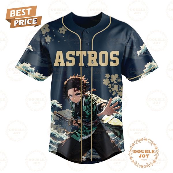 Houston Astros Tanjiro Kamado x Demon Slayer: Kimetsu No Yaiba 2025 Limited Edition Baseball Jersey