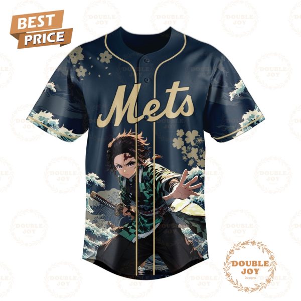 New York Mets Tanjiro Kamado x Demon Slayer: Kimetsu No Yaiba 2025 Limited Edition Baseball Jersey