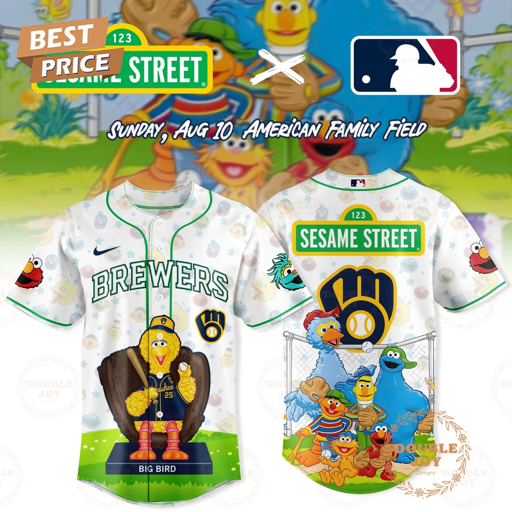 Milwaukee Brewers 123 Sesame Street 2025 Limited Edition Baseball Jersey Milwaukee Brewers 123 Sesame Street 2025 Limited Edition Baseball Jersey