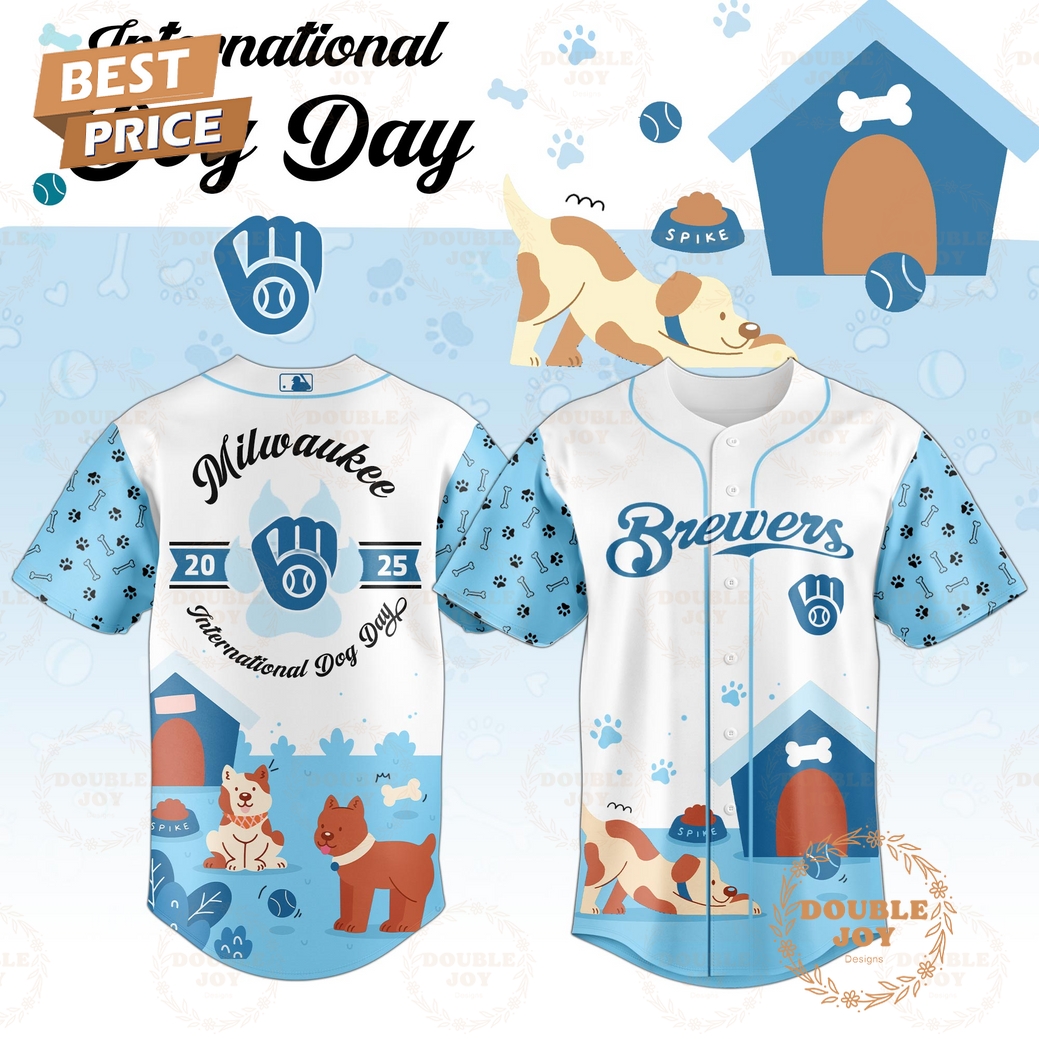 Milwaukee Brewers x International Dog Day 2025 Limited Edition Baseball Jersey Milwaukee Brewers x International Dog Day 2025 Limited Edition Baseball Jersey