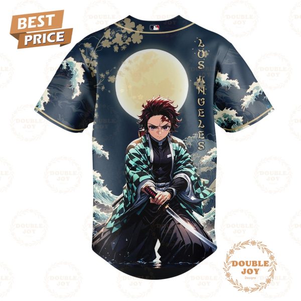 Los Angeles Dodgers Tanjiro Kamado x Demon Slayer: Kimetsu No Yaiba 2025 Limited Edition Baseball Jersey