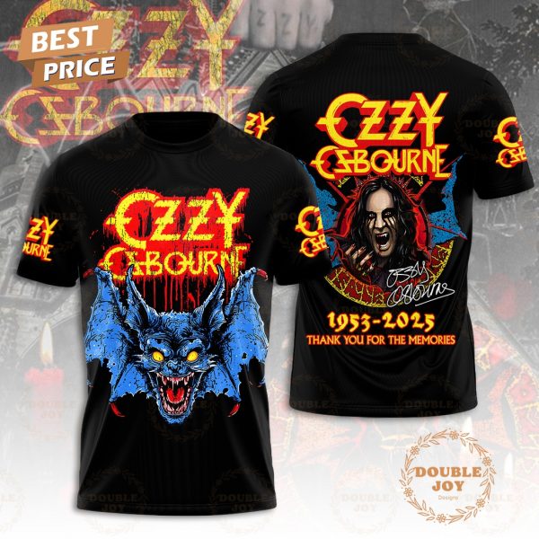 Ozzy Osbourne 1953-2025 Thank You For The Memories T-shirt, Hoodie