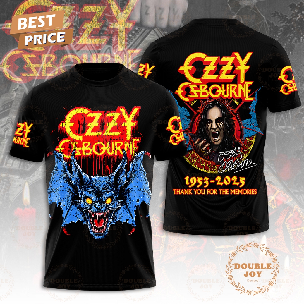 Ozzy Osbourne 1953-2025 Thank You For The Memories T-shirt, Hoodie Ozzy Osbourne 1953-2025 Thank You For The Memories T-shirt, Hoodie