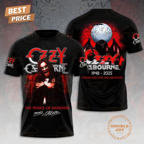 Ozzy Osbourne The Prince Of Darkness 1948-2025 T-Shirt, Hoodie