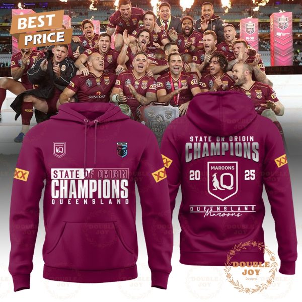 Queensland Maroons 2025 State Of Origin Champions Hoodie