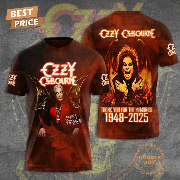 R.I.P Ozzy Osbourne Thank You For The Memories 1948-2025 T-Shirt, Hoodie