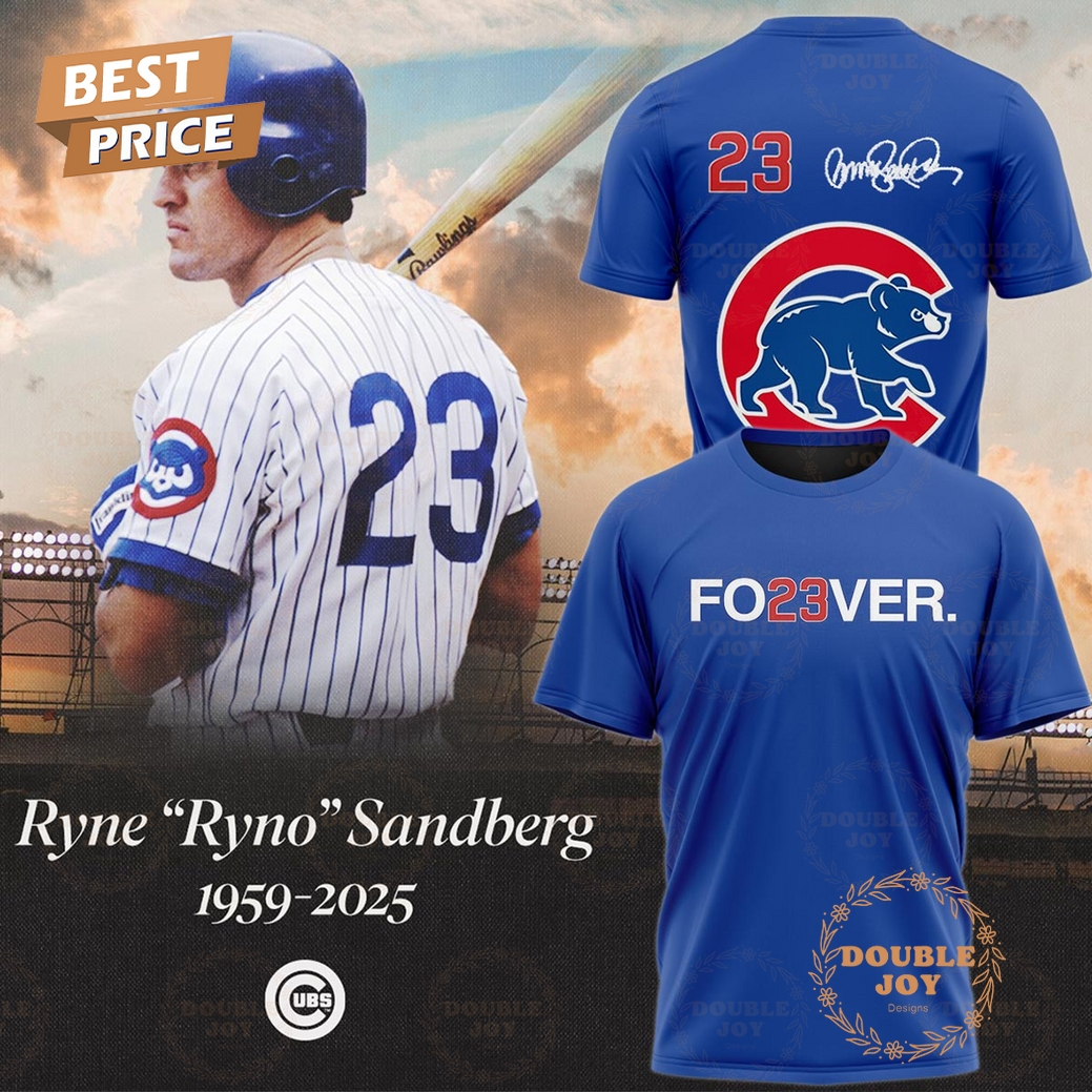 Ryne Sandberg Fo23ver 1959-2025 Blue T-Shirt, Hoodie Ryne Sandberg Fo23ver 1959-2025 Blue T-Shirt, Hoodie