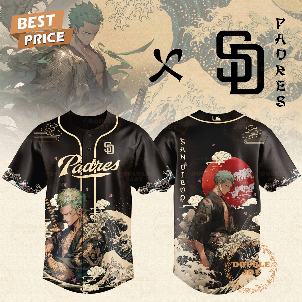 San Diego Padres Zoro x One Piece 2025 Japan Limited Edition Baseball Jersey San Diego Padres Zoro x One Piece 2025 Japan Limited Edition Baseball Jersey