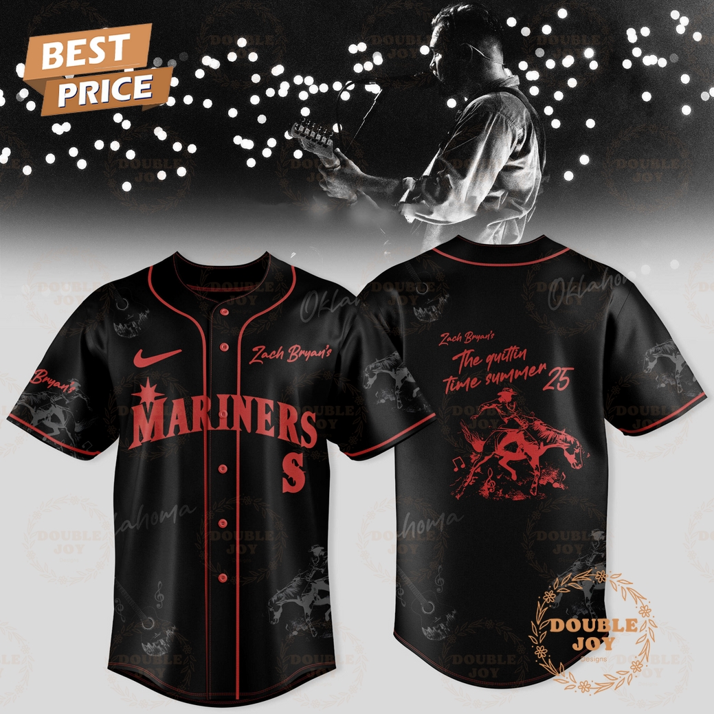 Seattle Mariners x Zach Bryan's 2025 The Quittin Time Summer Limited Edition Baseball Jersey Seattle Mariners x Zach Bryan's 2025 The Quittin Time Summer Limited Edition Baseball Jersey