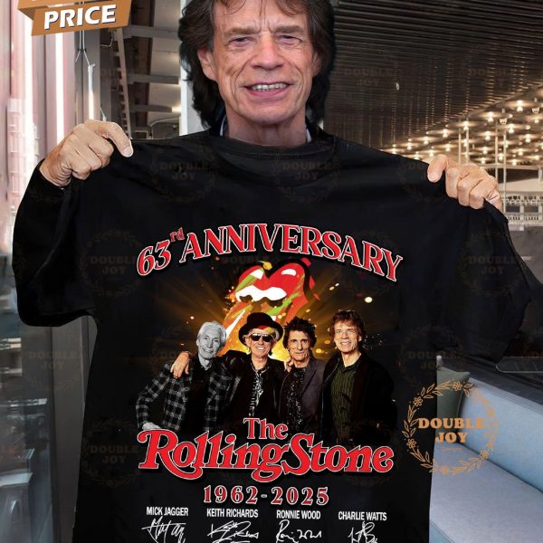 The Rolling Stones 63rd Anniversary 1962-2025 Thank You For The Memories T-Shirt