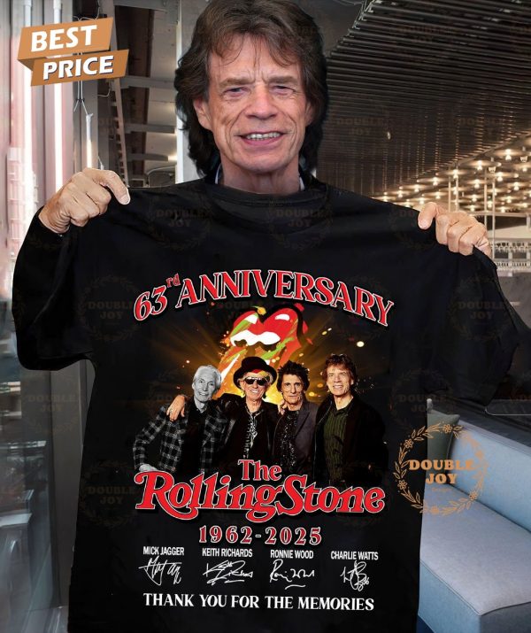 The Rolling Stones 63rd Anniversary 1962-2025 Thank You For The Memories T-Shirt