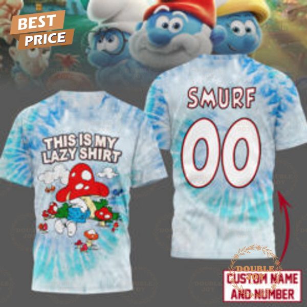 The Smurfs This Is My Lazy Shirt Custom Name & Number T-Shirt, Hoodie