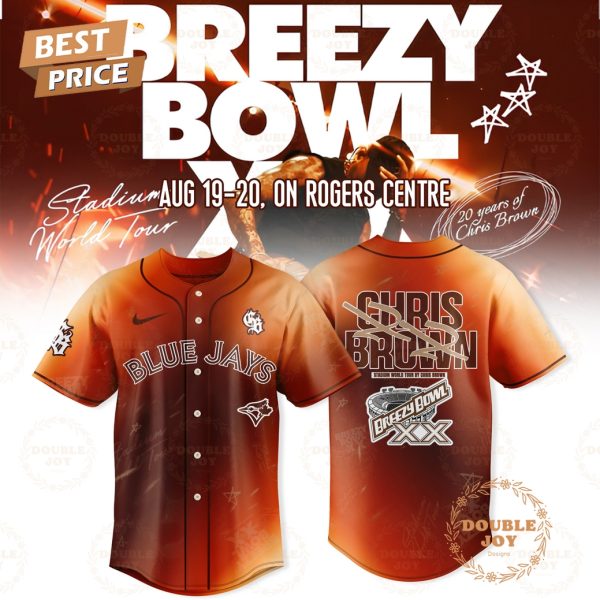 Toronto Blues Jays x Chris Brown Breezy Bowl XX Tour 2025 Special Edition Baseball Jersey