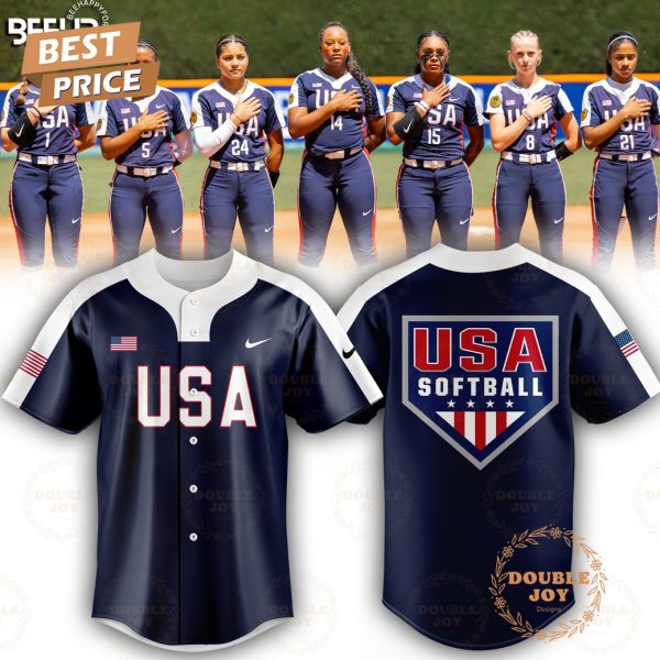 USA Softball Team 2025 Limited Edition Baseball Jersey – Navy