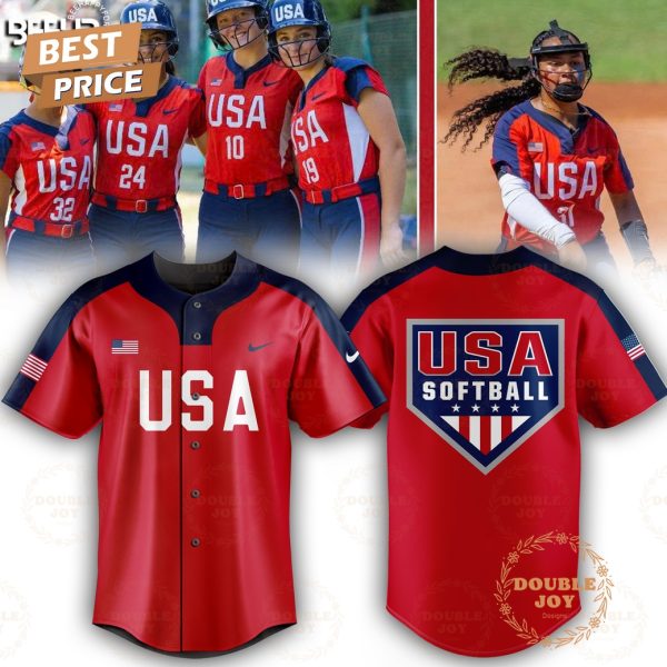 USA Softball Team 2025 Limited Edition Baseball Jersey – Red