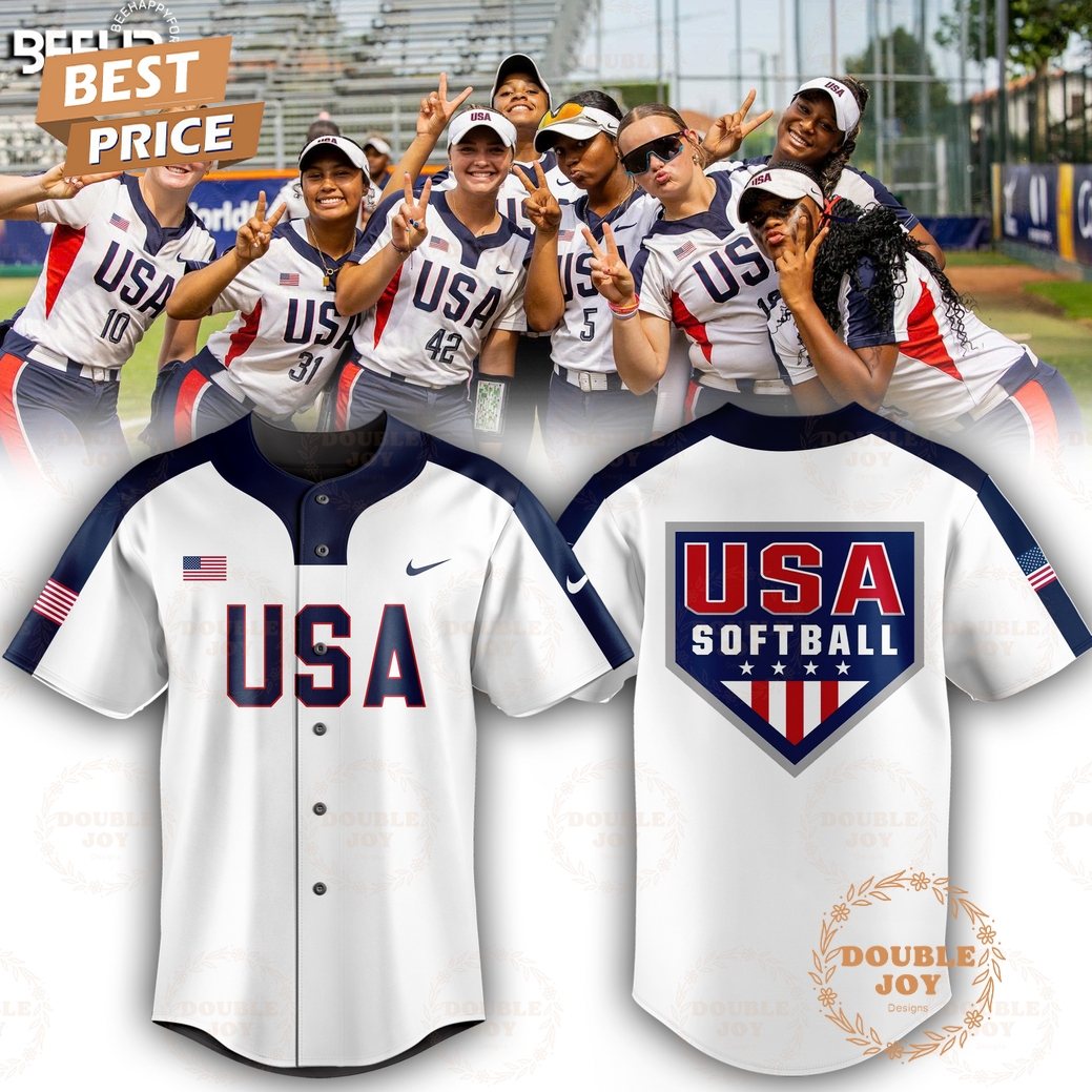 USA Softball Team 2025 Limited Edition Baseball Jersey - White USA Softball Team 2025 Limited Edition Baseball Jersey - White