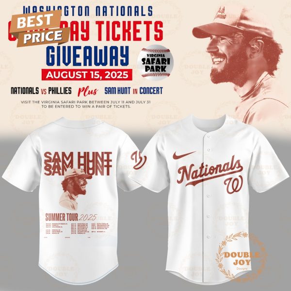 Washington Nationals x Sam Hunt Sumer Tour 2025 Baseball Jersey