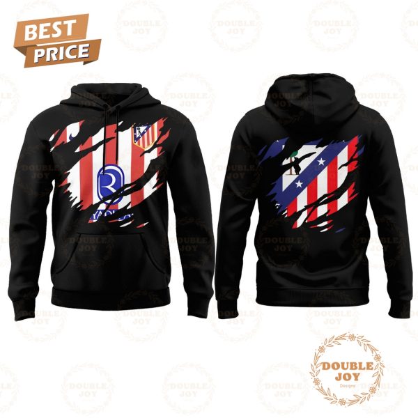 Atlético Madrid Ripped Slash Pattern Black Special Edition Hoodie