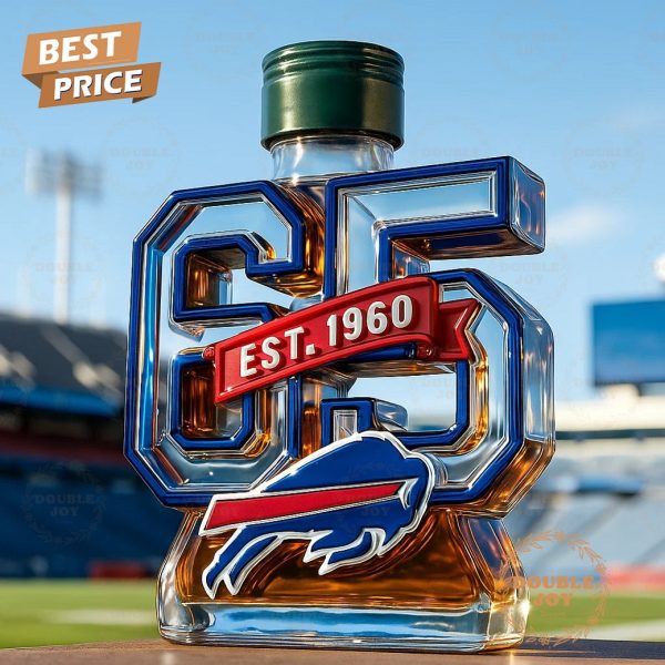 Buffalo Bills 65th Anniversary 1960-2025 Limited Edition Whiskey Bottle