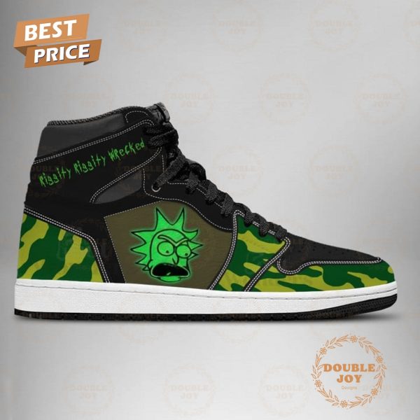 Resger Rick And Morty Limited Edition Air Jordan 1 Hightop Shoes