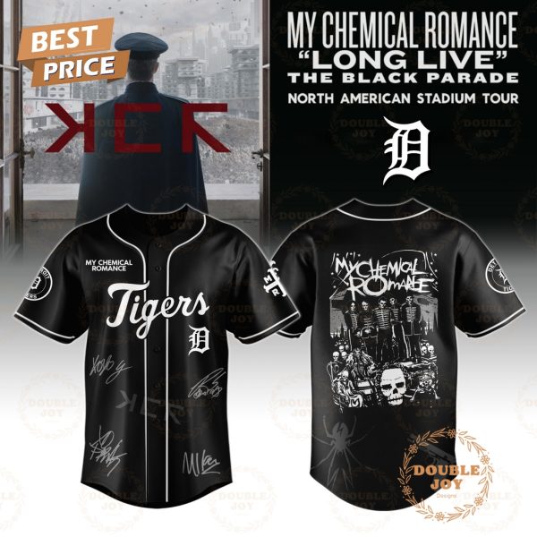 Detroit Tigers x My Chemical Romance North American Stadium Tour Long Live The Black Parade Baseball Jersey