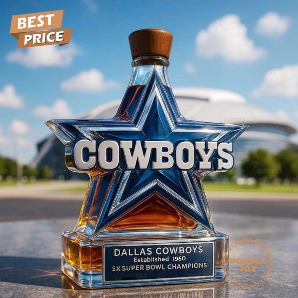 Dallas Cowboys 5X Super Bowl Champions Limited Edition Whiskey Bottle