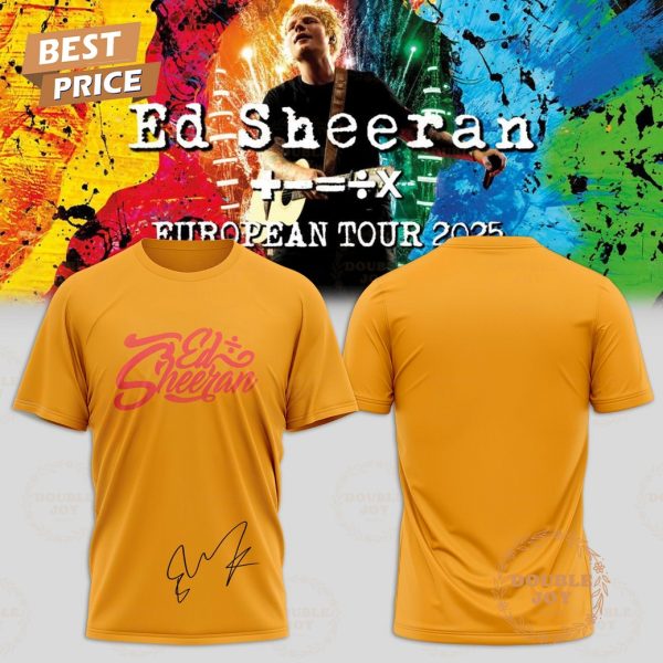 Ed Sheeran The +-=÷× Tour 2025 Yellow T-Shirt, Hoodie