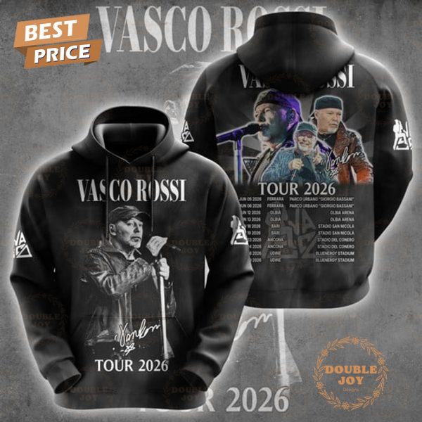 Vasco Rossi Tour 2026 Special Edition Black T-Shirt, Hoodie